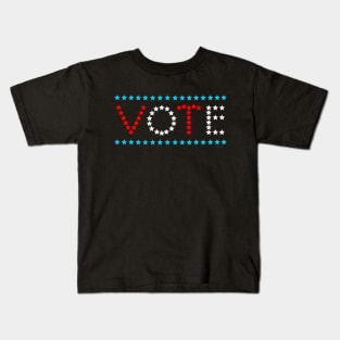 Vote USA 2020 Election Your Vote Counts Voting Rights Red White Blue Kids T-Shirt